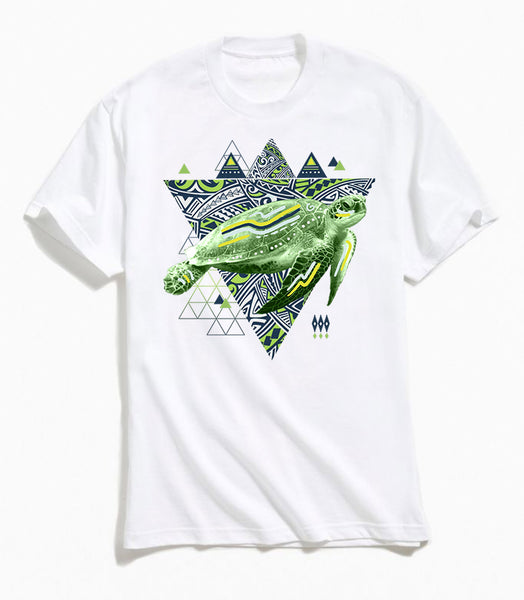 Tribal Turtle - White