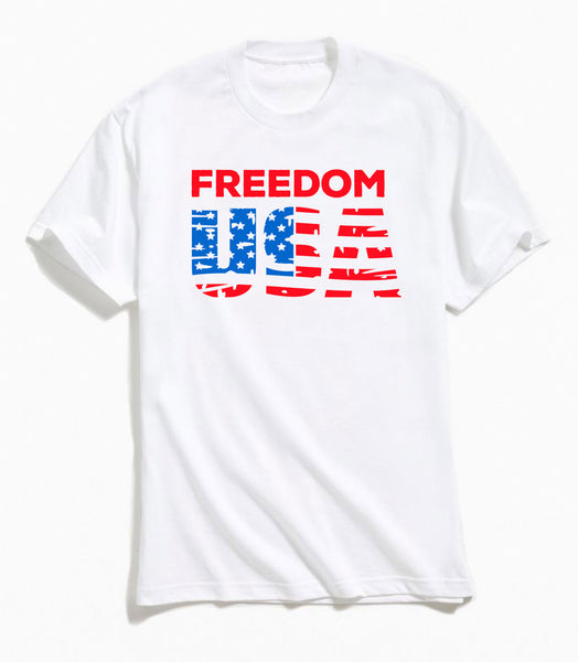 USA Freedom Flag - White