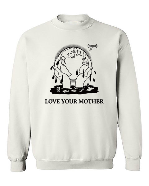 Love Your Mother Sweater - White