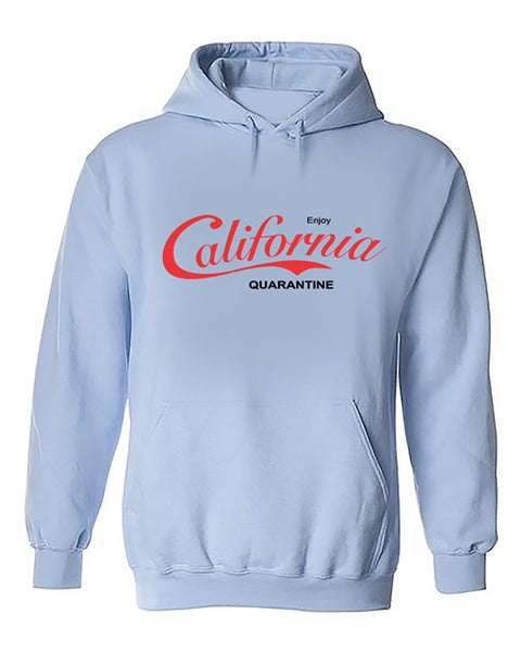 Enjoy California Quarantine Pocket Hoodie- Blue