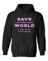 Save The World Pocket Hoodie Black