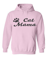 Cat Mama Pocket Hoodie- Pink