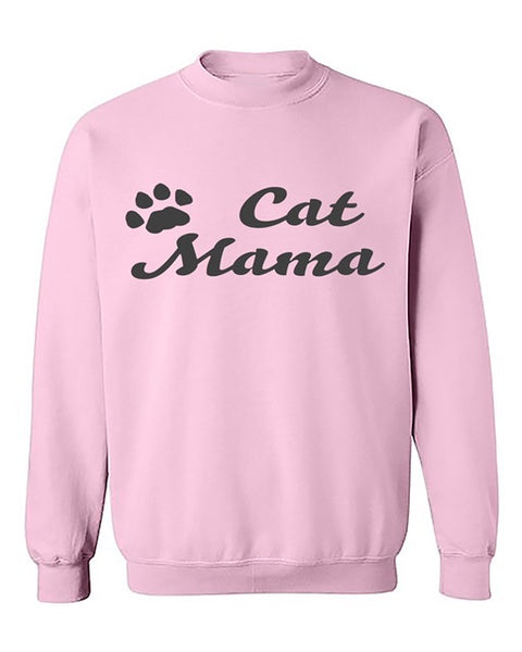 Cat Mama Crew neck sweater - Pink