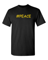 #PEACE Tee - Black -Yel letters