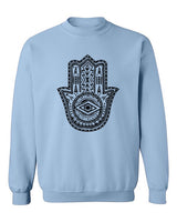 Hamsa Hand Sweaters - Blue