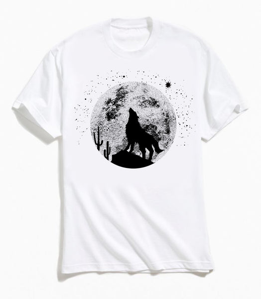 Wolf Moon Tee - White