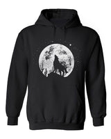 Wolf Moon Pocket Hoodie-Black