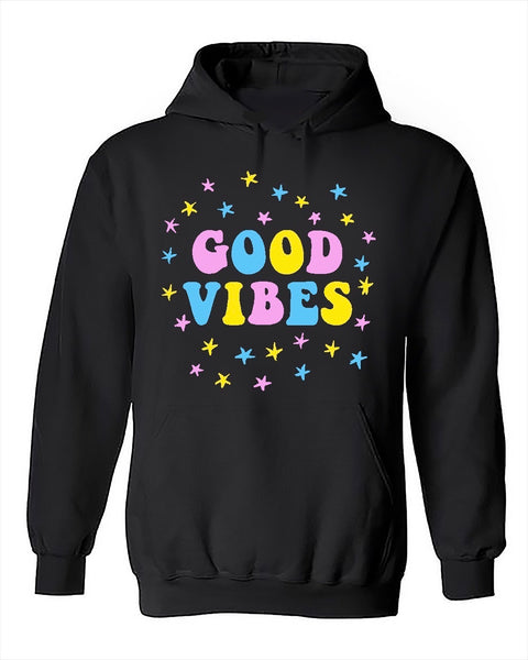 Good Vibes Pocket Hoodie- Black