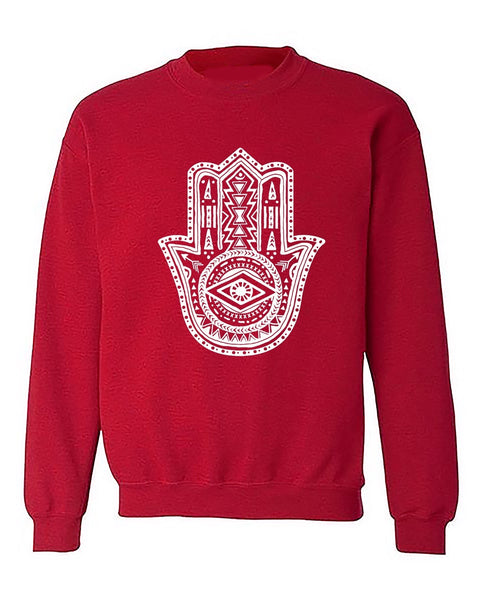 Hamsa Hand Sweaters - Red